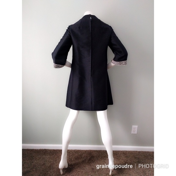 VTG 50s Jackie O Rhinestone Trim Minidress S M - Picture 4 of 5